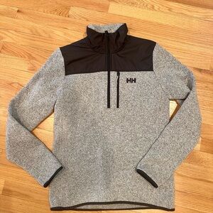 Helly Hansen Black and Gray Half-Zip Pullover, men’s